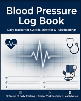 Paperback Blood Pressure Log Book
