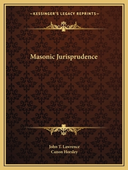 Paperback Masonic Jurisprudence Book