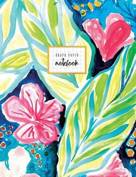 Graph Paper Notebook: Journal for Students, Gridded Journal, Tropical Pink Blue and Green, Soft Cover, 8.5 X 11, Large, Letter Size, 110 Pages, Paperback