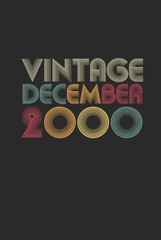 Vintage December 2000: Graph Paper Notebook / Journal (6 X 9 - 5 Squares per inch - 120 Pages) - Happy Birthday 19th Gift Idea