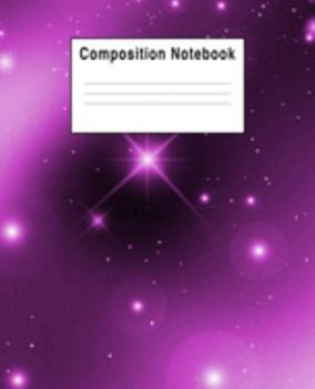 Composition Notebook: Purple Stars Galaxy Nebula