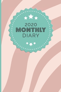 2020 Monthly Diary : 1 Year, January to December, UK Schedule and Appointment Planner for Goal Setting and Reflection with a Zebra Print Design