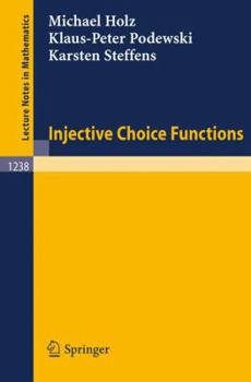 Paperback Injective Choice Functions Book