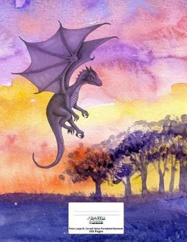 Cornell Notes XL Notebook: 8. 5 X 11 250 Page, Extra Large Cornell Notebook : Purple Dragon Watercolor Cover