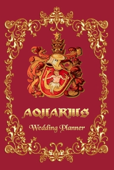 Paperback Aquarius wedding planner - guestbook and guest checker log - 6x9 - 120 pages Book