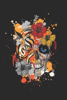 Paperback Tiger and Skull flower Floral Flowers Book