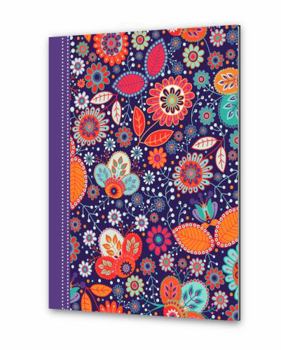 Paperback PINK COTTON PRESS Retro Flowers Purple Scalloped Flowers 8 1/2” x 11” College-Ruled Notebook: Cute lined Notebook/Journal, 120 pages, for Women and Teens Book