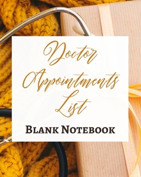 Paperback Doctor Appointments List - Blank Notebook - Write It Down - Pastel Rose Gold Brown Yellow - Abstract Modern Unique Art Book