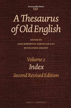 Hardcover A Thesaurus of Old English, Volume 2: Index. Second Revised Edition Book