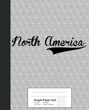 Paperback Graph Paper 5x5: NORTH AMERICA Notebook Book