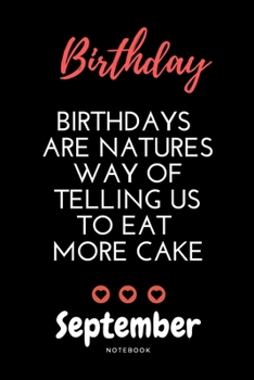 September birthday notebook | Amazing birthday notebook with black cover