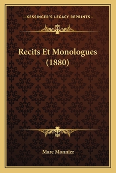 Paperback Recits Et Monologues (1880) [French] Book