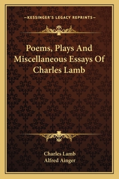 Paperback Poems, Plays And Miscellaneous Essays Of Charles Lamb Book