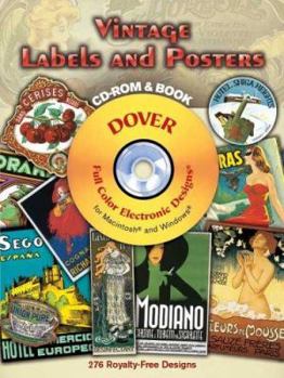 Paperback Vintage Labels and Posters CD-ROM and Book (Dover Electronic Clip Art) Book