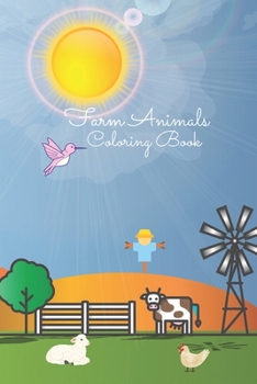 Paperback Coloring Farm Animals: Simple And Fun Design: Bunny, Horse, Cow, Pig, Chicken.... Book