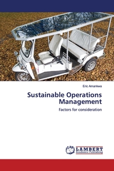 Paperback Sustainable Operations Management Book