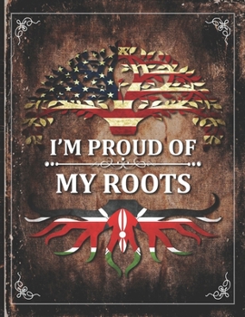 Im Proud of My Roots: Vintage Kenya and American Flag Personalized Gift for Coworker Friend  2020 Calendar Daily Weekly Monthly Planner Organizer