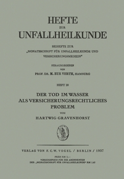 Paperback Der Tod im Wasser als Versicherungsrechtliches Problem [German] Book