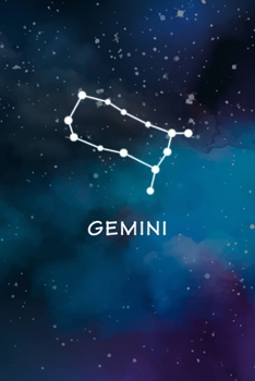 Paperback Gemini: Journal, Zodiac Constellation Star Notebook, 6"x9" Astrology Horoscope Personalized Wide Lined Composition, Great Birt Book