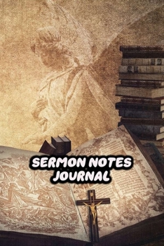 Paperback Sermon Notes Journal: For Men Prayer Notebook Worship Activity Book - Bible Cover Print Book