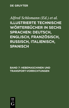 Hardcover Hebemaschinen Und Transport-Vorrichtungen [German] Book