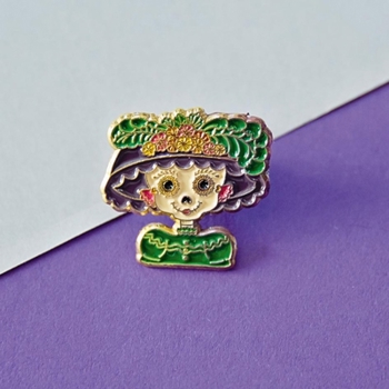 Misc. Supplies La Catrina Enamel Pin [Spanish] Book