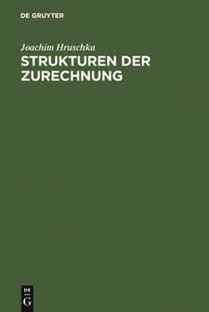 Hardcover Strukturen der Zurechnung [German] Book