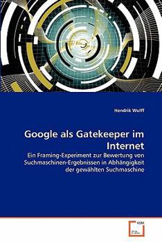 Paperback Google als Gatekeeper im Internet [German] Book