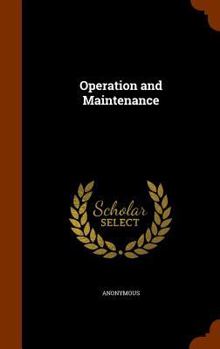 Hardcover Operation and Maintenance Book