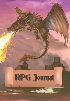 RPG Journal: Mixed Role Playing Gamer Paper (College Ruled, Graph, Hex): Fantasy Fire Breathing Dragon Design