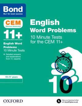 Paperback Bond 11+: CEM English Word Problems 10 Minute Tests: 10-11 Years Book