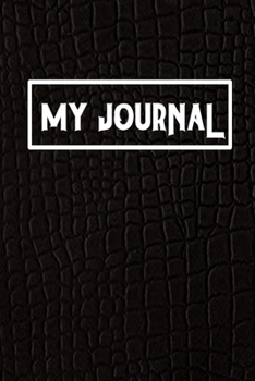 Paperback my Journal: Blank Lined Gift notebook For Classic Black Alligator Skin Style lovers Book