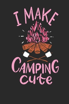 Paperback Notebook: Camping Dot Grid 6x9 120 Pages Book