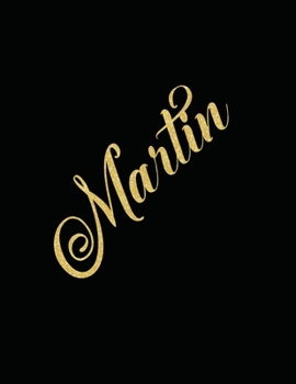 Martin Personalized Minimalist Grid Notebook | 8.5x11 100 grid pages| Matte Martin Personalized Matte Silk Cover with sturdy white pages notebook