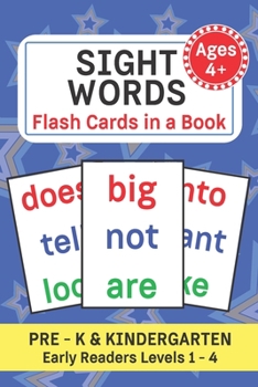 Paperback Sight Words: Flash Cards in a Book Pre - K and Kindergarten Common Words for Early Learning Book