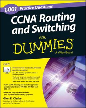 Paperback 1,001 CCNA Routing and Switching Practice Questions for Dummies Book