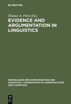 Hardcover Evidence and Argumentation in Linguistics Book