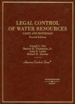 Hardcover Legal Control of Water Resources: Cases and Materials Book