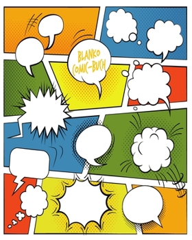 Paperback Blanko Comic Buch: Leeres Comicbuch zum selber zeichnen und selbsgestalten- Perfekt f?r Cartoons und Manga [German] Book