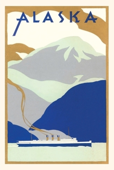 Paperback Vintage Journal Alaska Travel Poster Book