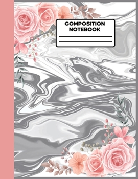 Notebook: White Grey Marble College Ruled Blank Lined Cute Notebooks for Girls Teens Kids School Students and Teachers Writing Notes Journal