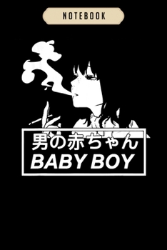 Notebook: Baby boy t aesthetic vaporwave anime  Notebook|6x9(100 pages)Blank Lined Journal For kids, ramen, anime, manga lovers, student, school, women, girls, boys, men, birthday gifts|Anime gifts