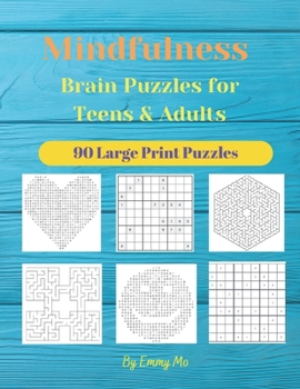 Paperback Mindfulness Brain Puzzles for Teens & Adults Book