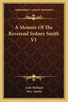 Paperback A Memoir Of The Reverend Sydney Smith V1 Book