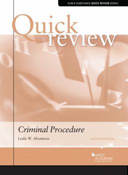 Paperback Quick Review of Criminal Procedure (Quick Reviews) Book