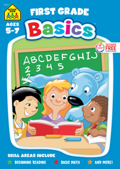 Paperback School Zone First Grade Basics 96-Page Workbook Book