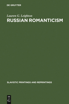 Hardcover Russian Romanticism: 2 Essays Book