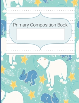 Paperback Primary Composition Book: Blank Handwriting & Sketch Notebook, Story Space & Dotted Mid-Line Notebook, Draw & Write Notebook, For Primary, Kinde Book