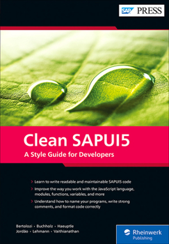Hardcover Clean Sapui5: A Style Guide for Developers Book