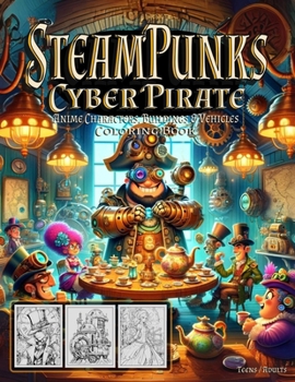 Paperback Steampunks Cyber Pirate: Coloring Book For Teens & Adults Book
